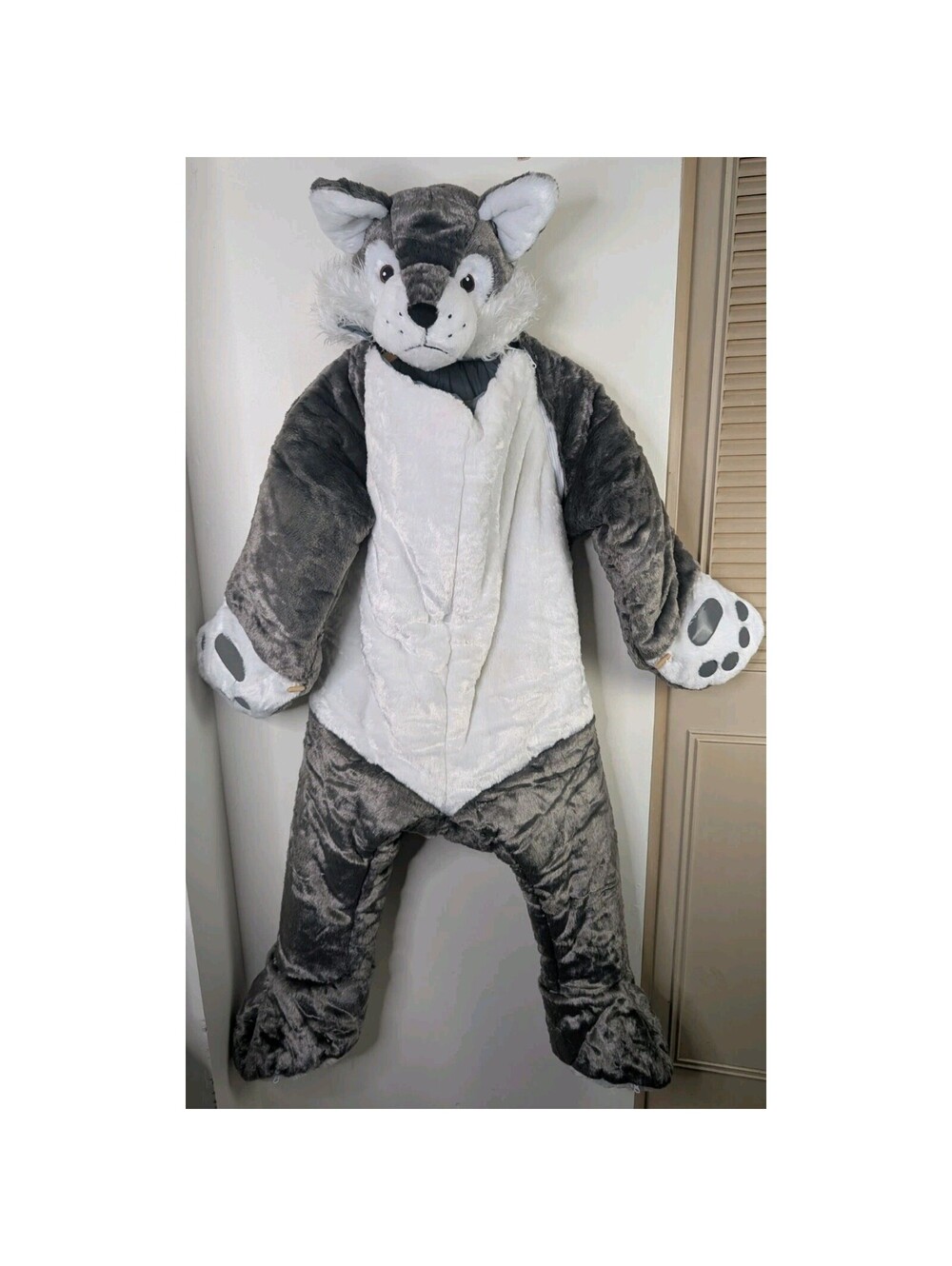 Snooz Zoo Wolf Sleeping Bag Child Size Stuffed Gray Plush Snooze Snoozzoo